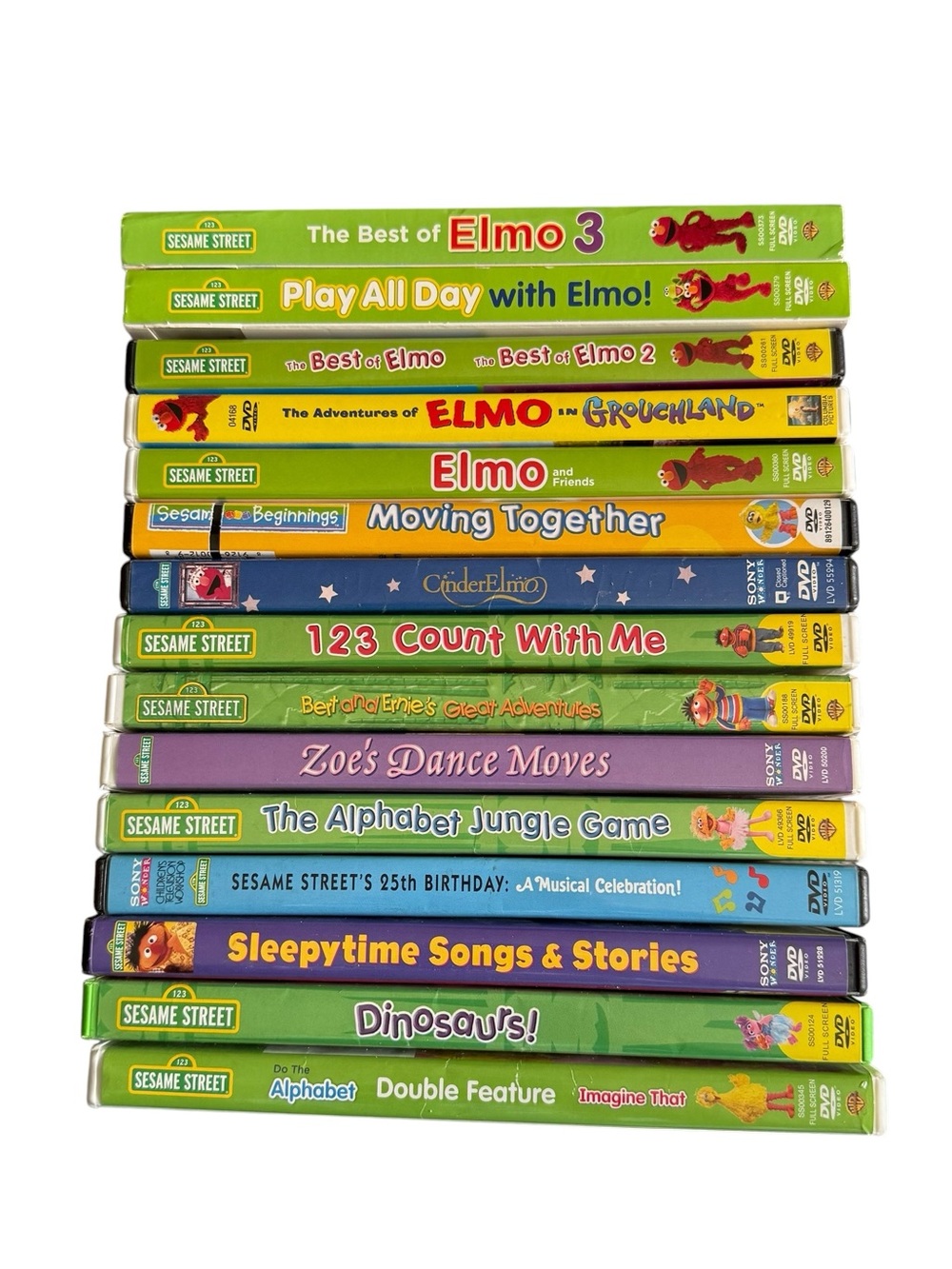 Lot of 15 Sesame Street Elmo & Big Bird DVDs